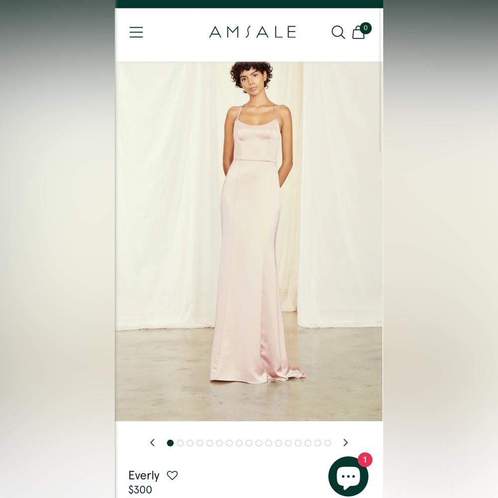 Amsale Blush Maxi Dress